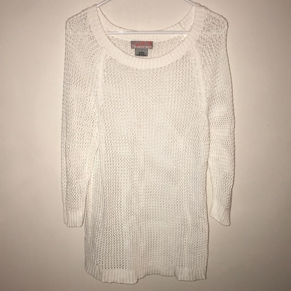 Sweaters - Offwhite 3/4 sleeve sweater